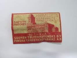 Vaarattomia tulitikkuja -tulitikkuetiketti