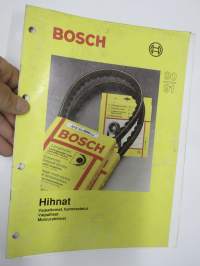 Bosch Hihnat - Vaipattomat hammastetut / Vaipallisest / Moniurahihnat 1990-91 -kuvasto / tuoteluettelo