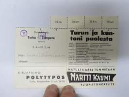 Kuntokävely Turku-Tampere ottelu 1964