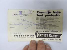 Kuntokävely Turku-Tampere ottelu 1964