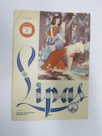 Lipas 1959 nr - Säästöpankki asiakaslehti lapsille, satuja, tarinoita, kertomuksia ym, runsas kuvitus, Yrjö Kohonen - Kuuraketti XYZ...