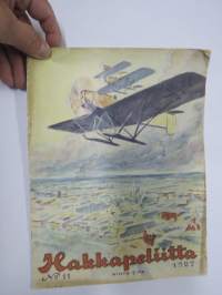 Hakkapeliitta 1927 nr 11 -Ilmailuaiheinen numero mm. 2,5 h Ouluun, Lentoaseen merkitys, Suomen ympärilennosta, Lentokoneet sairashoidon palveluksessa...