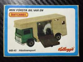 MB 40 Hästtransport -tarra