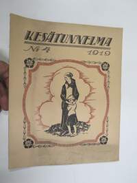 Kesätunnelma nr 4 1919 - Sosialistin Kirjapaino-osuuskunta IL julkaisu, Kuvittanut Jalmari Syvänne, kirjoittajina mm. Johannes Gebhart, Emil Lumipursi, Konrad...