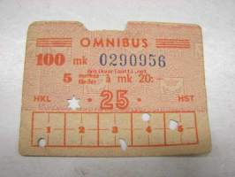 HKL / HST Omnibus 5 matkaa á 20,00 -matkalippu