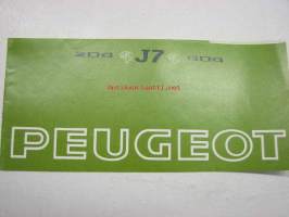 Peugeot 204 404 J7 1976  paketti- ja kuorma-autot -myyntiesite