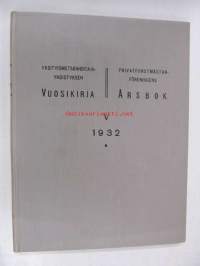 Yksityismetsänhoitajayhdistyksen vuosikirja - Privatforstmästarföreningens årsbok V 1932