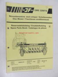JF Skiveslåmaskine med crimper - Disc mover - Scheibenmäher - Faucheuse conditionneuse GMS 3200TS Spare Parts List 6 -niittokone varaosaluettelo