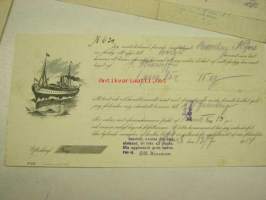 Höyrylaiva J.L. Runeberg / G. Stukaloff 13.7.1914 -konossomentti / laivarahtikirja 