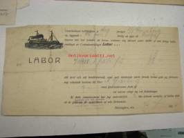 Höyrylaiva J.L. Runeberg / Labor 4.4.1924 -konossomentti / laivarahtikirja 