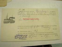 Höyrylaiva J.L. Runeberg / J. Auladieff? 23.6.1914 -konossomentti / laivarahtikirja 