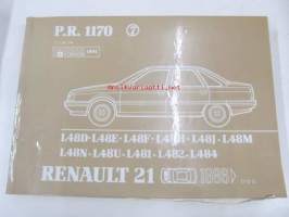 Renault 21 1986> P.R. 1170 7 L48D, L48E, L48F, L48H, L48J, L48M, L48N, L48U, L481, L482, L484 8/1991 varaosaluettelo
