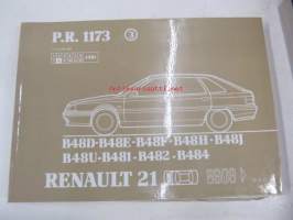 Renault 21 8909> P.R. 1173 3 B48D, B48E, B48F, B48H, B48J, B48U, B481, B482, B484 8/1991 varaosaluettelo