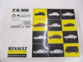 Renault 5, 6, 9, 11, 12, 14, 15, 16, 17, 18, Fuego, 20, 30, Estafette >1989 P.R. 900 15 1/1989 varaosaluettelo