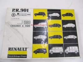 Renault 4, 5, Express, 19, 21, Nevada, 25, Espace, Trafic, Master >1989 P.R. 901 8 1/1989 varaosaluettelo