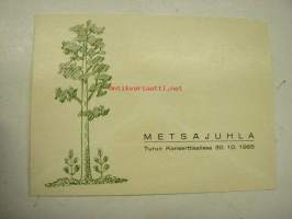 Metsäjuhla Turun Konserttisalissa 30.10.1965 -kortti