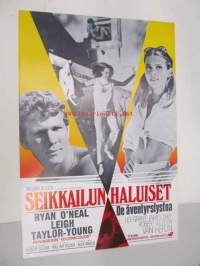 Seikkailunhaluiset - De äventyrslystna -elokuvajuliste, Ryan O'Neal, Leigh Taylor-Young, Alex March