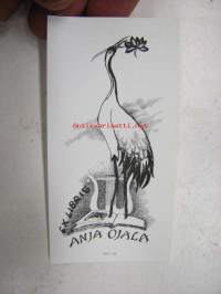 Ex Libris Anja Ojala -kirjanomistajamerkki