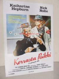 Kerrasta poikki - En gång för alla -elokuvajuliste, Katharine Hepburn, Nick Nolte, Anthony Harvey