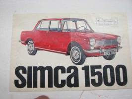 Simca 1300, 1500 -myyntiesite