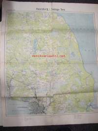 Petersburg - Ladoga See September 1918 -saksalainen kartta