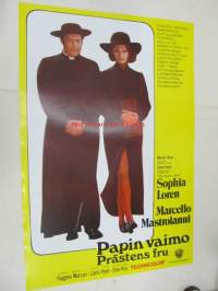 Papin vaimo - Prästens fru -elokuvajuliste, Sophia Loren, Marcello Mastroianni, Dino Risi