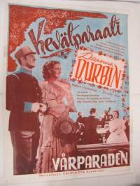 Kevätparaati - Vårparaden -elokuvajuliste, Robert Cummings, Mirscha Auer
