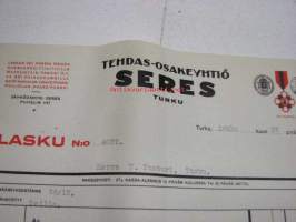 Tehdas Oy Seres, Turku / Niilo Tunturi, Turku, 28.12.1929 -asiakirja