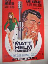 Matt Helm ristitulessa - Matt Helm i korseld -elokuvajuliste, Dean Martin, Ann-Margret, Henry Levin