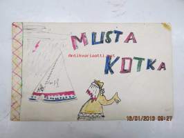 Musta Kotka - lapsen / nuoren piirtämä omatekoinen sarjakuva