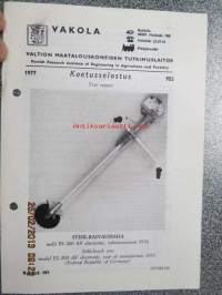 Stihl FS 200 AV electronic raivaussaha Vakola koetusselostus 1977