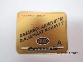 Rajamäen akvaviitti -alkoholijuomaetiketti