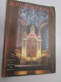 Kotiliesi 1962 nr 24, joulukuu II, Kansikuva Turun Tuomikirkko alttaritaulu, Kieku ja Kaiku avaruuslaivassa, Hämäläisen kulttuuriseudun maisemia - Ella Kivikoski...