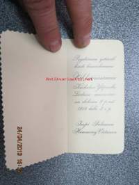 Vihkiäiskutsu Impi Salomaa & Hemming Virtanen, Lieto, Kaskala, Yliporo 9.8.1914