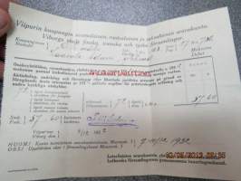 Viipurin kaupungin suomalainen, ruotsalainen ja saksalainen seurakunta, Adam Laavola, Kolikkoinmäki -kirkollisverokuitti 1932