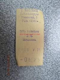 Lihakauppa T. Saarinen, Freesenkatu 5, Viipuri -kassakuitti