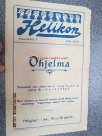 Helikon, Kluuvikatu 2, Helsinki elokuva- / operettiteatteri - Ohjelma nr 28 Tekopyhä (operetti) -käsiohjelma