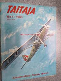 Taitaja 1966 nr 1, ilmojen aristokraatti: Fieseler Storch, harrasteena pienoislaivat. Ostaisinko kameran , vuoden -66 mallistoa esitellään. Nypläystyynyn