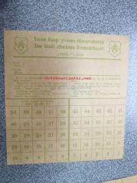 Turun kaupungin yleinen elintarvekortti 1919