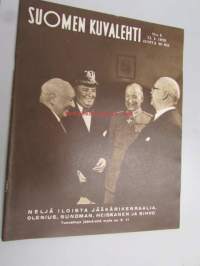Suomen Kuvalehti 1958 nr 8, kansikuva neljä iloista jääkärikenraalia : Olenius, Sundman, Heiskanen ja Sihvo, Heikkisen perhe Lapinlahti (Yrjö-pojan