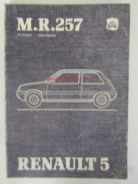 Renault 5 M.R. 257 C400 - C401 - C402 - C403 Verkstadshandbok -korjaamokirja ruotsiksi