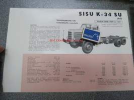 Sisu K-34 SU (6X2) sähkökäyttöisellä telin nostolaitteella varustettu, akseliväli 3600, 4500 tai 5400 -myyntiesite