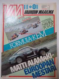Vauhdin Maailma 1981 nr 11 -mm. Stadioncrossia, Road Racing kausi -81, Sprint Racing titaanien sotaa, Drag Racing SM-Finaalit 1981 uudet nimet valtaan, Nahkapukujen