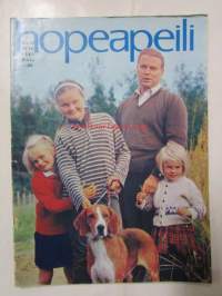 Hopeapeili 1965 nr 11 kannessa kirjalija Paavo Rintala ja tyttäret -mm. Rakastin Persian Shaahia sanoo kampaaja Ilva Di Micelli, Taidetta luonnon tuntumassa,