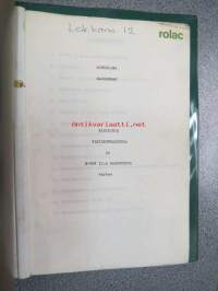 Schörling Waggonbau - käsikirja yleiskonelaustaa ja M-TTV IIn rakennetta varten (lakaisukone - käyttöohjekirja)