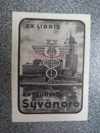 Ex Libris Artturi Syvänoro -kirjanomistajan merkki