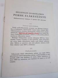 Helsingin Osakepankin perhe-eläkesääntö