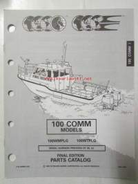 Johnson-Evinrude huolto 1993, 100 COMM Models, final edition Parts catalog, katso tarkemmat malli merkinnät kuvasta.