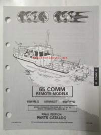 Johnson-Evinrude huolto 1993, 65 COMM Remote Models, final edition Parts catalog, katso tarkemmat malli merkinnät kuvasta.