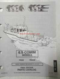 Johnson-Evinrude huolto 1993, 6.5 COMM Models, final edition Parts catalog, katso tarkemmat malli merkinnät kuvasta.